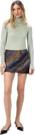 Missoni Pleated Mini Skirt With Snake Pattern in Blue at Nordstrom, Size 42 It