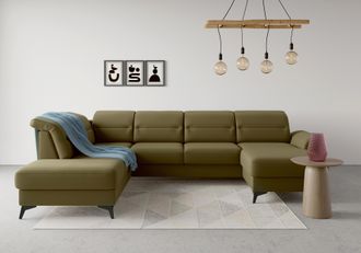 Sit&more Wohnlandschaft »Sinatra U-Form« optional mit Kopfteilverstellung und Armteilfunktion, Metallfüsse