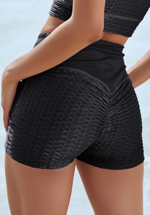 Vivance Shorts VIVANCE ACTIVE, Damen, Gr. XS (32/34), N-Gr, schwarz, Obermaterial: 86% Polyester, 14% Elasthan. Einsatz: 90% Polyester, 10% Elasthan, unifarbe