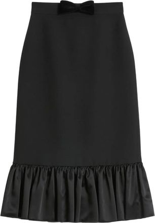 Valentino Garavani Gonna Crepe Couture midi - Nero