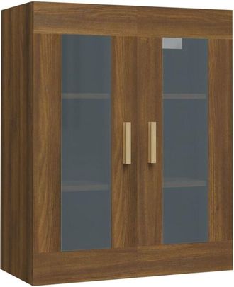 vidaXL Hanging Wall Cabinet Brown Oak 69.5x34x90 cm Vidaxl