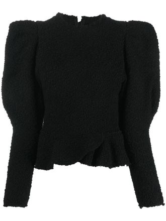 Isabel Marant Top con maniche a palloncino - Nero