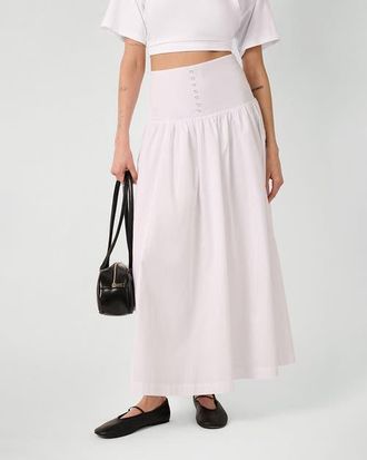 WeWoreWhat Drop Waist Maxi Skirt in Classic White at Nordstrom, Size Large