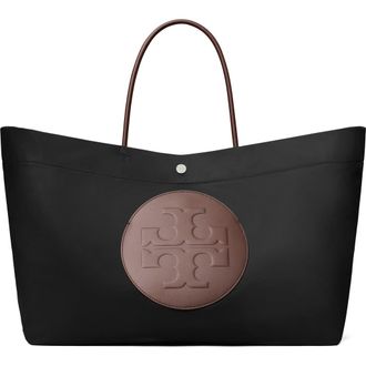 Tory Burch Ella Twist Reversible Tote in Black at Nordstrom