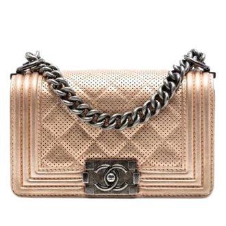 Chanel Pre-owned The Boy flap - Dames - Pre-owned - Roze - Maat: ONE Size Leer