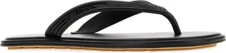 Bottega Veneta Mens Thong Sandal Black Rubber Flats