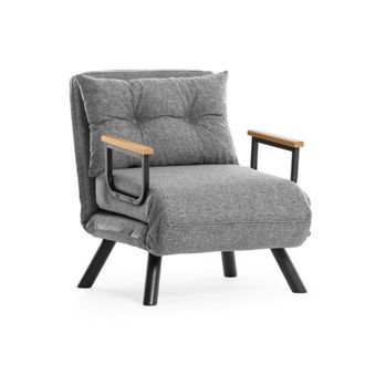 Calicosy Sill&oacute;n cama en tela L67 cm - Gris claro