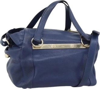 Chlo&eacute; Pre-owned Hand Bag - Dames - Vintage Handtas - Blauw - ONE Size - Leer - Vintage