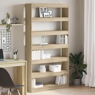 Berkfield Home Bookcase Sonoma Oak Engineered Wood 100 x 30 x 198 cm Shelving in Brown