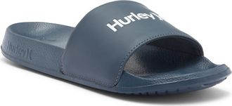 Hurley Wordmark Slide Sandal in Navy at Nordstrom Rack, Size 10