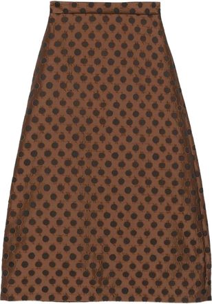 Lunatica Milano Gonna lunga a pois - Marrone