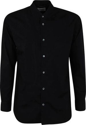 Tintoria Mattei Effen Overhemd met Kraag - Heren - Casual Overhemden - Zwart - 3XL - Overhemden
