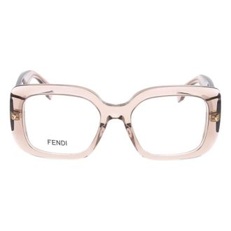 Fendi Eerste Geometrische Zonnebril - Dames - Accessoires - Beige - Maat: ONE Size