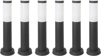 Forlight Koral (6 pezzi) Segnalatore Esterno per Giardino Resistente allAcqua IP55. Paletto di Acciaio Inossidabile Grigio Urbano 23W