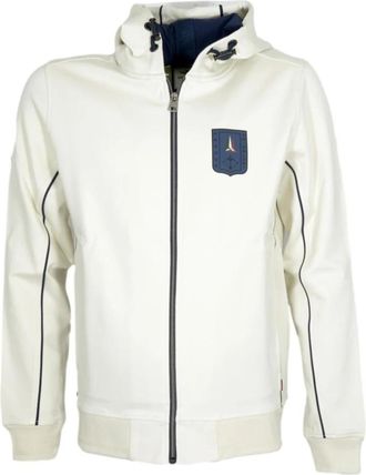 Aeronautica Fe 2064Uf 00667 Hoodie - Heren - Vesten met rits - Wit - L - Polyester - Hoodies & sweatvesten