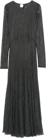 Marella Comica Kant Kantjur Jurk - Dames - Casual kleedjes - Grijs - S - Polyester - Kleedjes