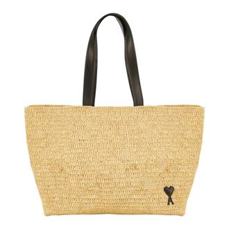 Ami De Coeur Tote Bag - male - Ami Paris - Shopping Bags - Beige - ONE SIZE - Bags