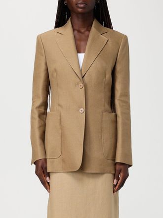 Max Mara Single-Breasted Camel Drap Blazer