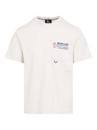 Moncler graphic pocketed T-shirt - men - Cotton - M - White