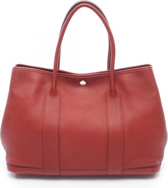 Herm&egrave;s Red Color Negonda Leather Handbag Tote Bag (Pre-Owned)