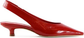 Notabene Pumps Eleonora con cinturino posteriore e tacco kitten - Rosso