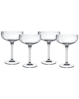 Villeroy & Boch Set Of 4 Rose Garden Champagne Coupe