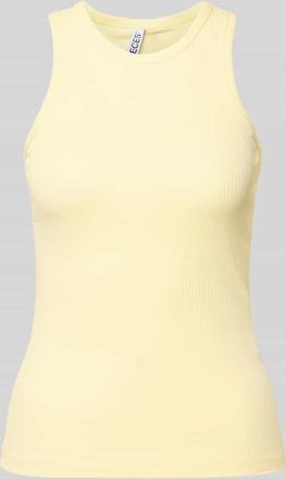 Pieces Slim Fit Tank Top aus Baumwoll-Mix Modell RUKA BOXER in Hellgelb, Gr&ouml;&szlig;e XL