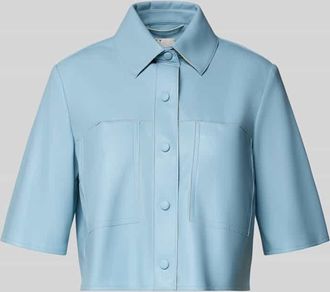 Vera Mont Cropped Blusenshirt mit 1/2-Arm in Hellblau, Gr&ouml;&szlig;e 34