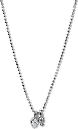 Nadri Delancey Charm Necklace in Rhodium at Nordstrom