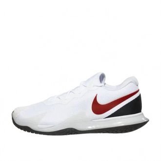 Nike Mens Air Zoom Vapor Cage 4 Hc Shoes In White/gym Red