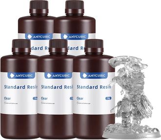 OEM Resina Para Impresi&oacute;n 3d, Viscosidad Media, Curado R&aacute;pido, 5 Kg - Transparente