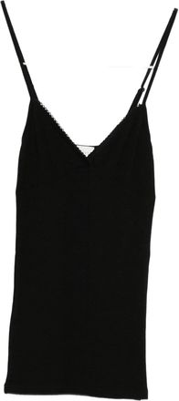 Forte_Forte besticktes Tanktop aus geripptem Wolljersey