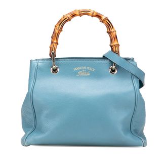 Gucci Bamboe Tote Bag Leer