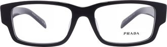 Prada Demo Rectangular Mens Eyeglasses PR 07ZVF 1AB1O1 55