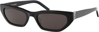 Saint Laurent Unisex Sunglasses Slm126 Black Acetate Black-Black-Black Black/black/black