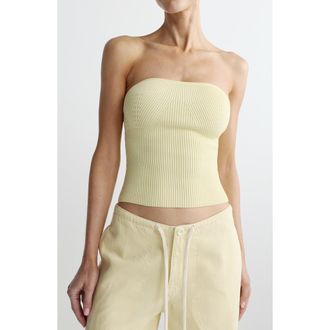 DL1961 Rib Tube Top in Prosecco at Nordstrom, Size X-Small