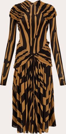 Ferragamo Women Jersey dress with ruched detail Beige