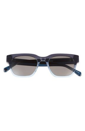 Eyebobs Numero Uno 49mm Rectangular Polarized Sunglasses in Midnight Blue /Cloud /Grey at Nordstrom