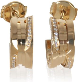Bulgari Pre-Owned BVLGARI Yellow Gold Diamond B.zero1 Earrings
