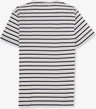 Polo Ralph Lauren Mens Cotton T-Shirt With Striped Pattern White T-Shirts And Polos