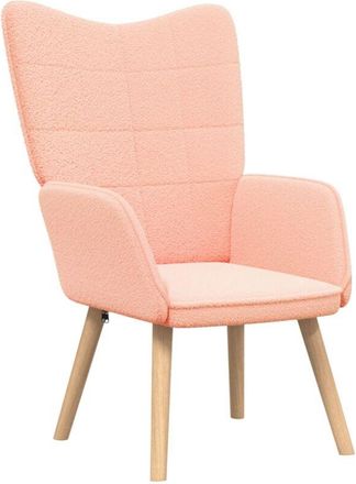 vidaXL Relaxing Chair Pink 62 x 67 x 95.5 cm Fabric Vidaxl