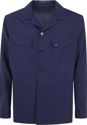 Tagliatore Jassen, Heren, Blauw, L, Casual Shirts