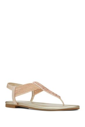 Bandolino Kayte 2 Strappy Embellished Sandal in Rose Gold at Nordstrom, Size 5.5