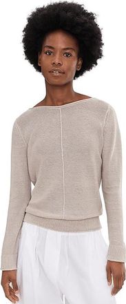Tommy Bahama Cedar Linen Bateau Neck Sweater Womens Sweater Natural : LG (US 12-14)
