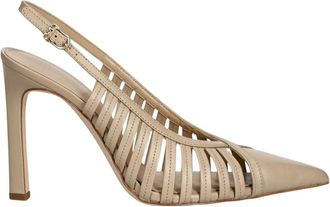 Michael Kors Adriana Leren Pomp - Dames - Pumps - Beige - 41 EU - Leer - Schoenen