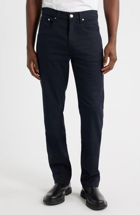 Frame Denim Modern Straight Leg Five-Pocket Twill Pants in Dark Navy at Nordstrom, Size 33