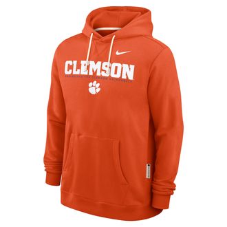 Nike Clemson Sideline Nike Mens Dri-FIT College Pullover Hoodie in Orange | 03AZ89MCLN-HSY