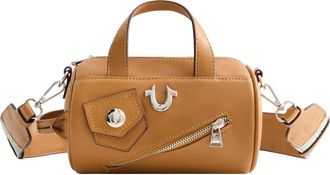 True Religion Zip Top Mini Duffle Handbag in Cognac at Nordstrom