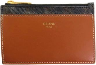 Celine Pre-owned Bruin Lederen Kaarthouder - Dames - Vintage Accessoires - Bruin - ONE Size - Leer - Vintage