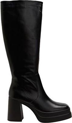 8 by YOOX LEATHER SQUARE TOE HIGH BOOTS